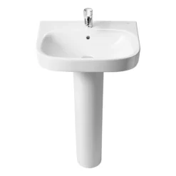 Roca Debba 550mm 1TH Basin With Full Pedestal