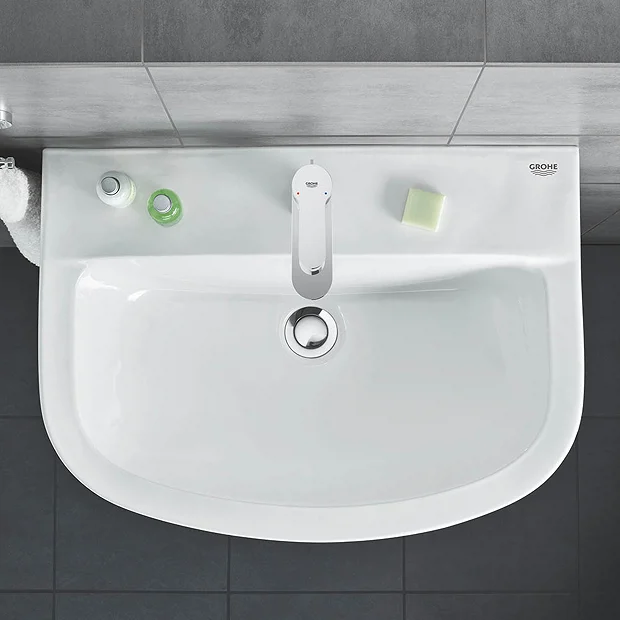 Grohe Bau 550mm 1TH Basin + Full Pedestal - Image 4