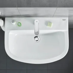 Grohe Bau 600mm 1TH Basin + Half Pedestal