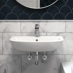 Grohe Bau Ceramic 600mm Complete Basin Package (Tap + Waste Included)