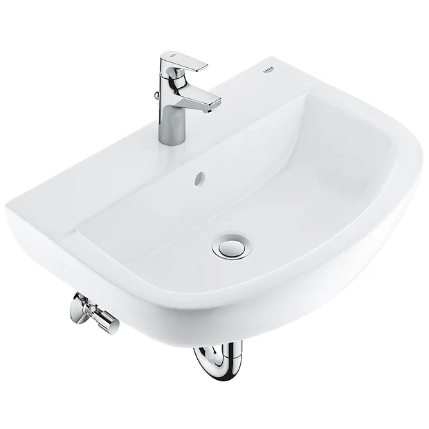 Grohe Bau Ceramic 600mm Complete Basin Package (Tap + Waste Included) - Image 2