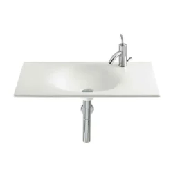 Roca - Kalahari-N Single Bowl Wall Mounted Basin - 800mm - 0 Or 1 Tap Hole Option