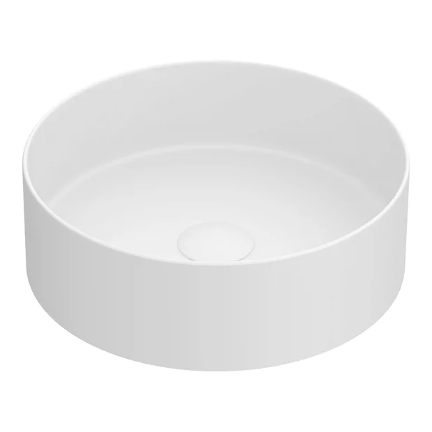 Arezzo 352mm Matt White Round Counter Top Basin - Image 4