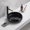 Arezzo Round Counter Top Basin (420mm Diameter - Gloss Black)