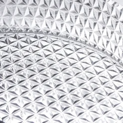 Arezzo Clear Diamond Cut Glass Round Countertop Basin - 360mm Diameter