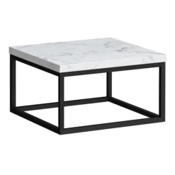 Arezzo 500 White Marble Effect Worktop With Matt Black Wall Mounted Frame