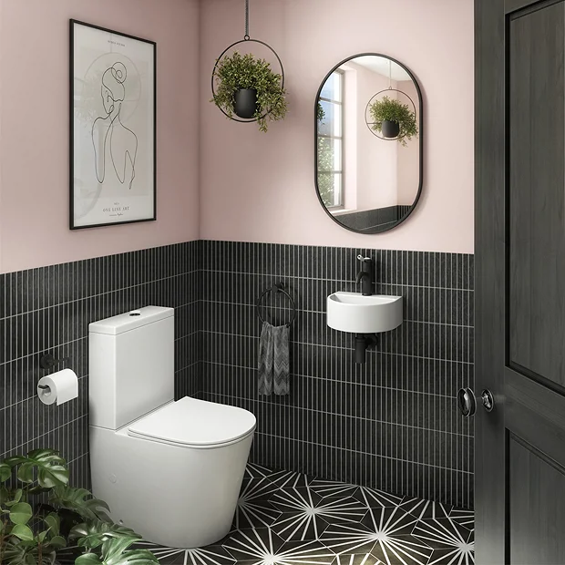 Arezzo Matt White Round Wall Hung Cloakroom Basin 1TH (303 X 255mm) - Image 4
