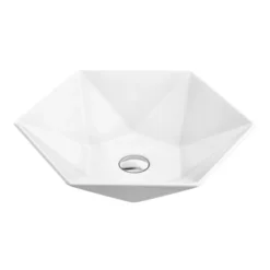 Arezzo 480 X 415mm Hexagon Shaped Modern Counter Top Basin