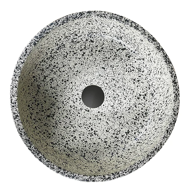 Arezzo Speckled Stone Effect Round Counter Top Basin - 410mm Diameter - Image 3