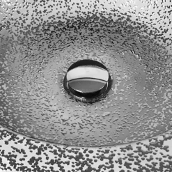 Arezzo Round 430mm Silver Mottled Relief Design Ceramic Counter Top Basin