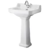 Bayswater Fitzroy Comfort Height Traditional 1TH Basin & Full Pedestal