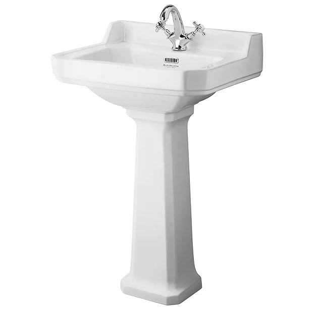 Bayswater Fitzroy Comfort Height Traditional 1TH Basin & Full Pedestal