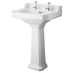 Bayswater Fitzroy Comfort Height Traditional 2TH Basin & Full Pedestal