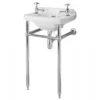 Bayswater Fitzroy 515mm 2TH Cloakroom Basin & Chrome Wash Stand