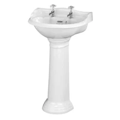 Bayswater Porchester Traditional 2TH Basin & Full Pedestal