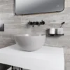 BagnoDesign Matt Grey Koy 400mm Round Countertop Basin