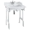 Burlington Classic 65cm Basin With White Aluminium Wash Stand