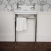 Burlington Cloakroom 515mm 2TH Edwardian Basin & Chrome Wash Stand