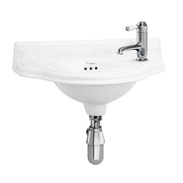 Burlington Traditional 1TH Wall Mounted Curved Cloakroom Basin
