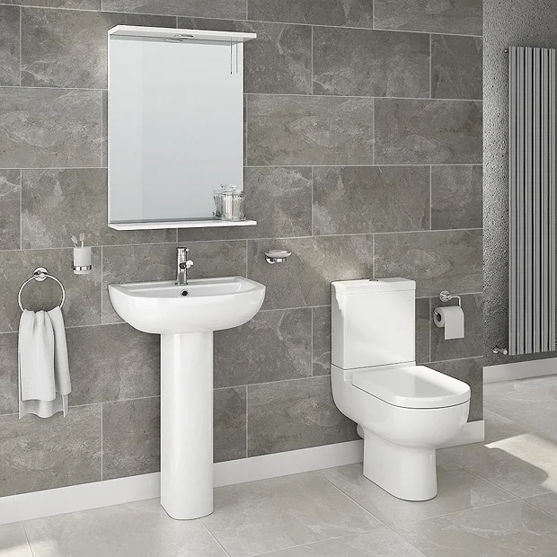 Cruze Basin With Full Pedestal (550mm Wide - 1 Tap Hole)