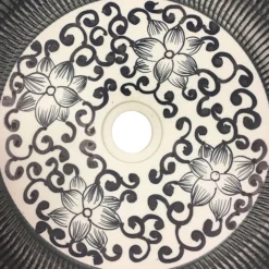 Kasbah Round 400mm Floral Patterned Ceramic Counter Top Basin