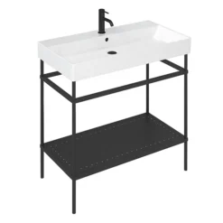 Britton Shoreditch Frame 850mm Basin & Black Wash Stand