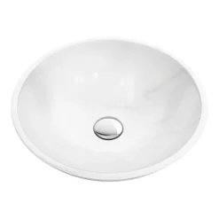 Moon White 420mm Round Marble Basin 0TH