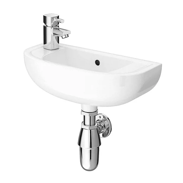 Nile Compact 455 X 205mmm Wall Hung Cloakroom Basin - Image 3