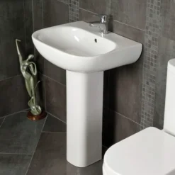 RAK - Tonique 55cm Basin 1th With Full Pedestal