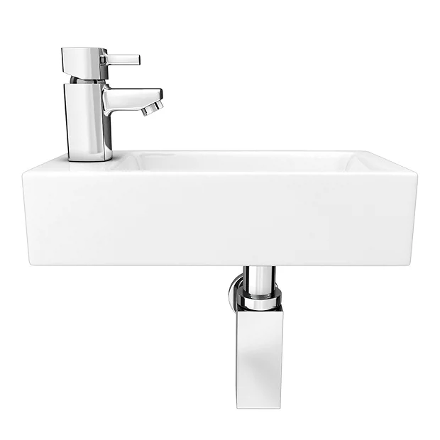 Rondo Wall Hung Small Cloakroom Basin Package - Image 6