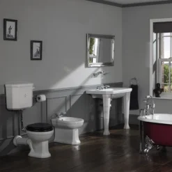 Silverdale Empire Art Deco 920mm Console Basin Inc. Ceramic Legs