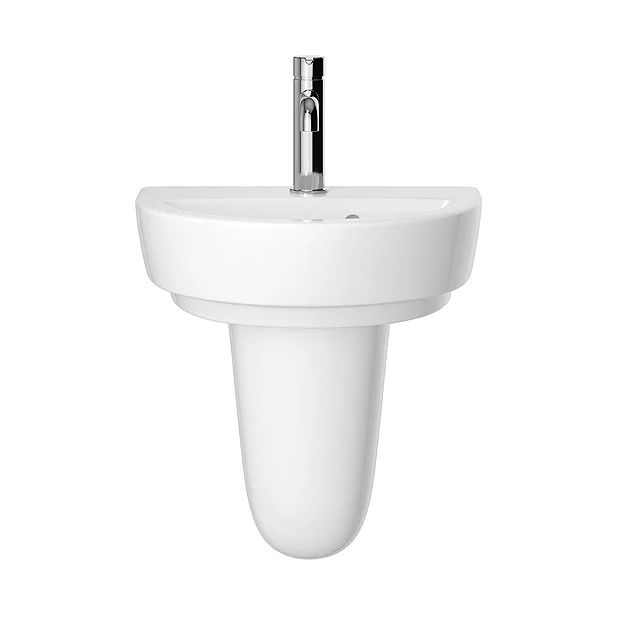 Heritage Stamford 450mm 1TH Basin + Small Semi Pedestal