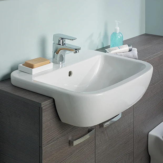 Ideal Standard Tempo 55cm 1TH Semi-Countertop Washbasin - Image 4