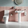 Britton Bathrooms Trim 600mm 1TH Basin With Full Pedestal