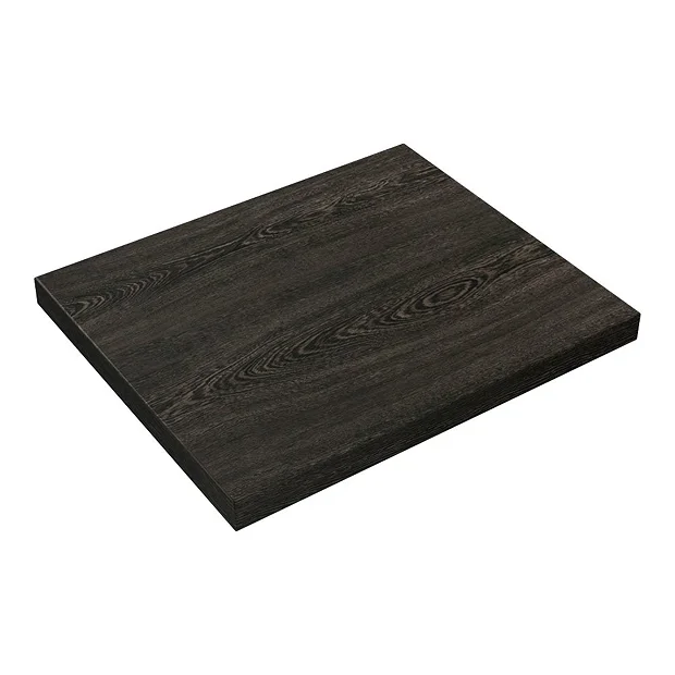 Venice Floating Basin Shelf (Dark Oak - 600mm Incl. Curved Rectangular Basin) - Image 3
