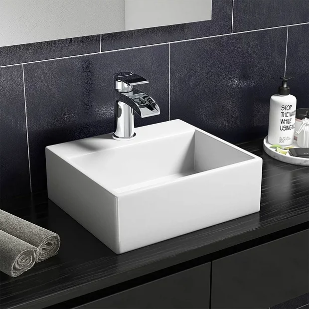 Cubetto 340 X 295mm Compact Counter Top Basin 1TH - Image 2