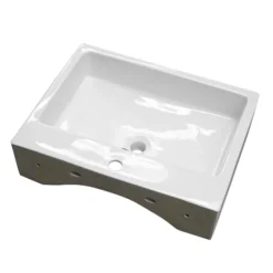 Kyoto Large Rectangular 600 X 460mm 1TH Wall Hung Basin