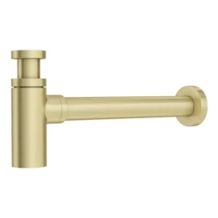 Venice 900mm Wall Hung Basin With Brushed Brass Towel Rail Frame Inc. Tap + Bottle Trap